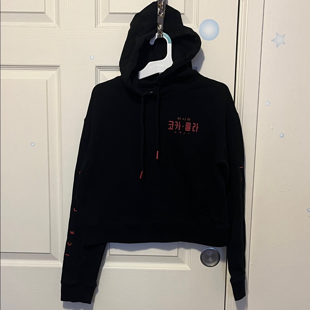 Coca Cola Black Hoodie with Red Accents